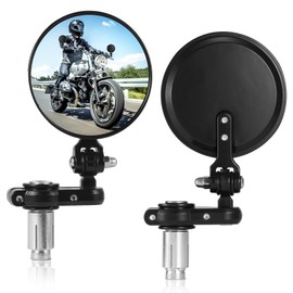 OFIG Motorcycle Mirrors for 7/8'' Handlebars, Adjustable Round Motorcycle Bar End Mirrors Compatible with Most Motorcycle, E-bike, Scooters, ATV, etc.