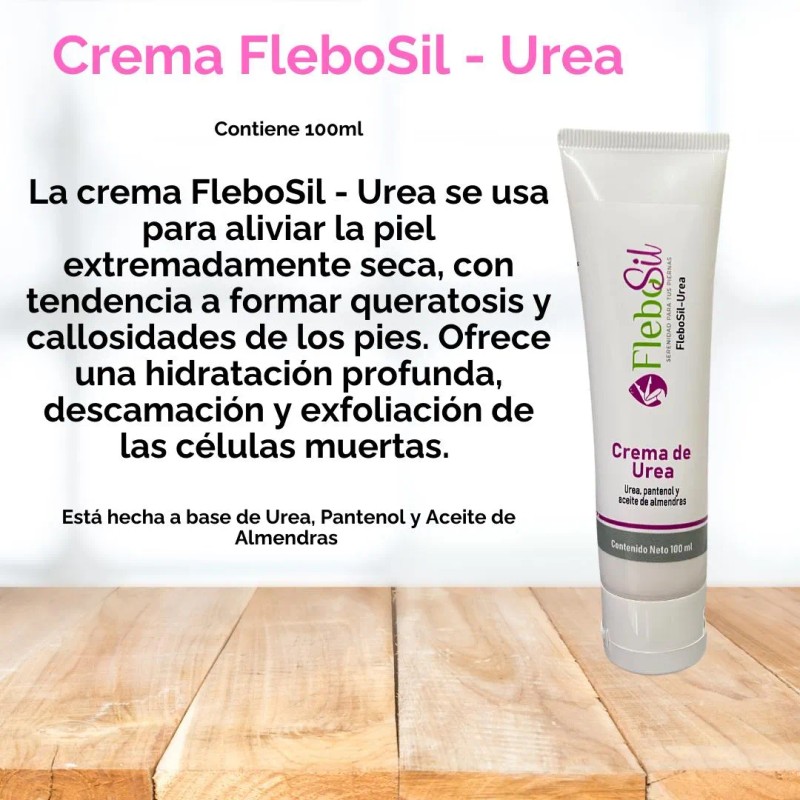 Flebosil - Urea, Crema De Urea Al 20%, Resequedad Extrema