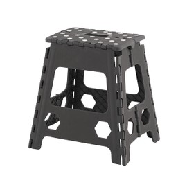 Superio Superio Folding Step Stool 15 Inch with Anti Slip Dots (Grey)