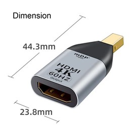 xiwai Mini DisplayPort DP Source to HDMI Sink Displays 4K@60hz Ultra HD Converter Adapter for Laptop Mac