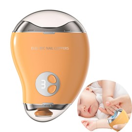 Professional Electric Nail Trimmer with LED Light & Polisher – 3 Adjustable Speeds, Safe Nail Clippers for Adults & Kids, Built-in Storage, Effortless Manicure/Pedicure Kit - Yellow