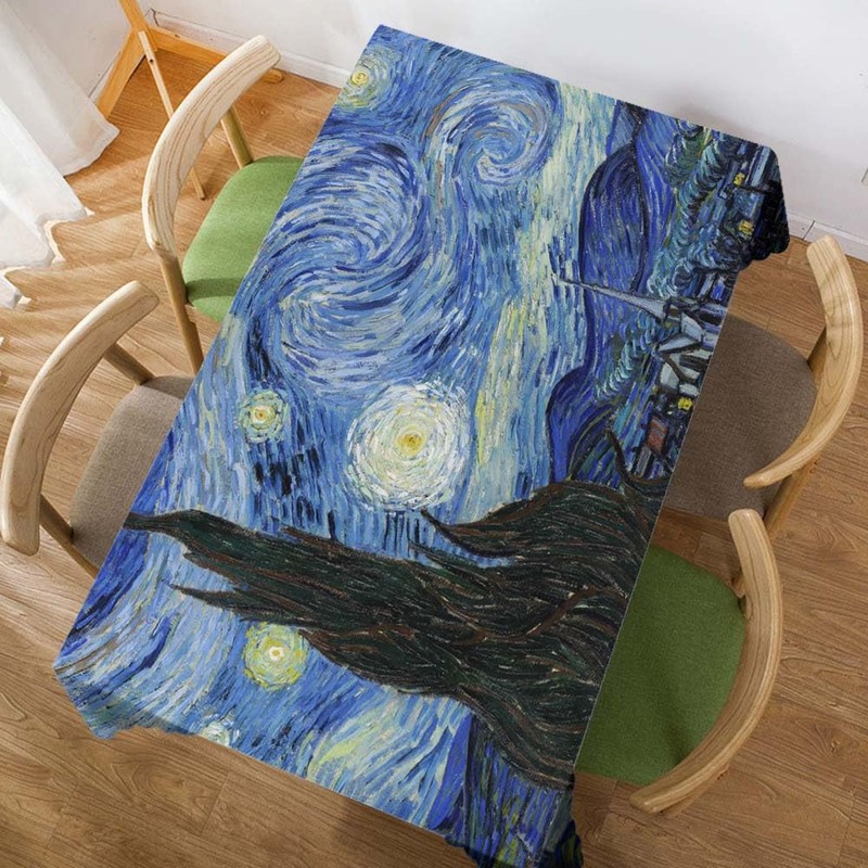 Walmsco Tablecloth Starry Night Van Gogh Decor For Dining Room