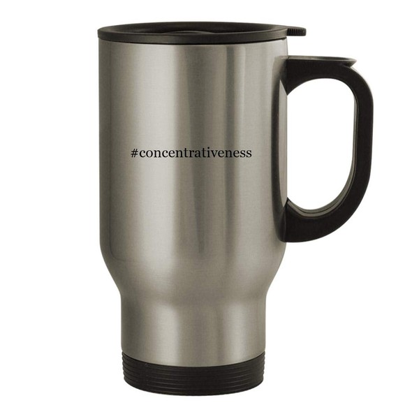 #concentrativeness - 14oz Stainless Steel Travel Mug, Silver