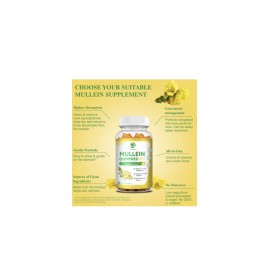 Lukarre 9 in 1 Mullein Gummies.Lung Cleanse,Mullei