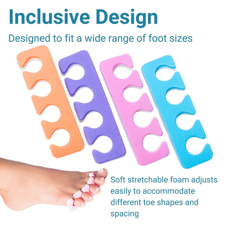 Toe Separators - Soft Two Tone Toe Spacers - Great