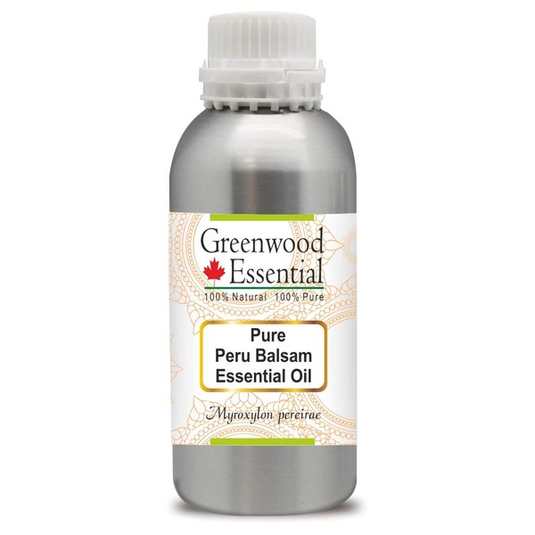 Greenwood Essential Pure Peru Balm Essential Oil (Myroxylon Pereirae) Natural Therapeutic Quality Steam Distilled 630 ml (21 oz)