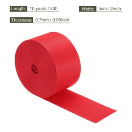 MECCANIXITY Flat Nylon Webbing Strap 2 Inch 10 Yards Polypropylene Webbing Bright Red for Backpack, Luggage-Rack, Outdoor Climbing, DIY Craft