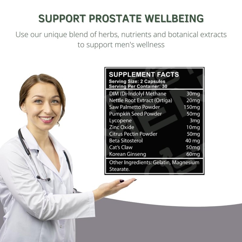 PROSTMEN Prostate Supplement Capsules - Prostate Support - Urinary Frequency