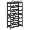 MOGELAFOO 24-Bottle Wine Rack Freestanding Floor, 6-Tier Wine Storage Shelves