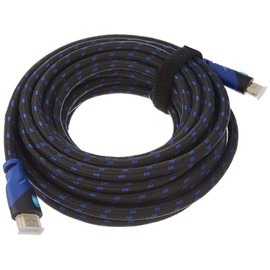 CableVantage HDMI Cable 25 FEET, V1.4 Ultra-High Speed Supports Ethernet Audio Return (ARC), Bandwidth up to 18Gbps, 3D HD 1080p Ready, 25ft Braided Nylon Cable Cord Gold Plated Blue