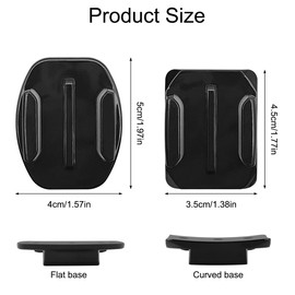 Helmet Adhesive Sticky Mounts, 10 Pack Flat & Curved Helmet Mounting attachments with 10 Sticky Pads, Compatible with Go pro Hero 13 12 11 10 9 8 7 6 5 Session Camera and Other Brand Action Camera