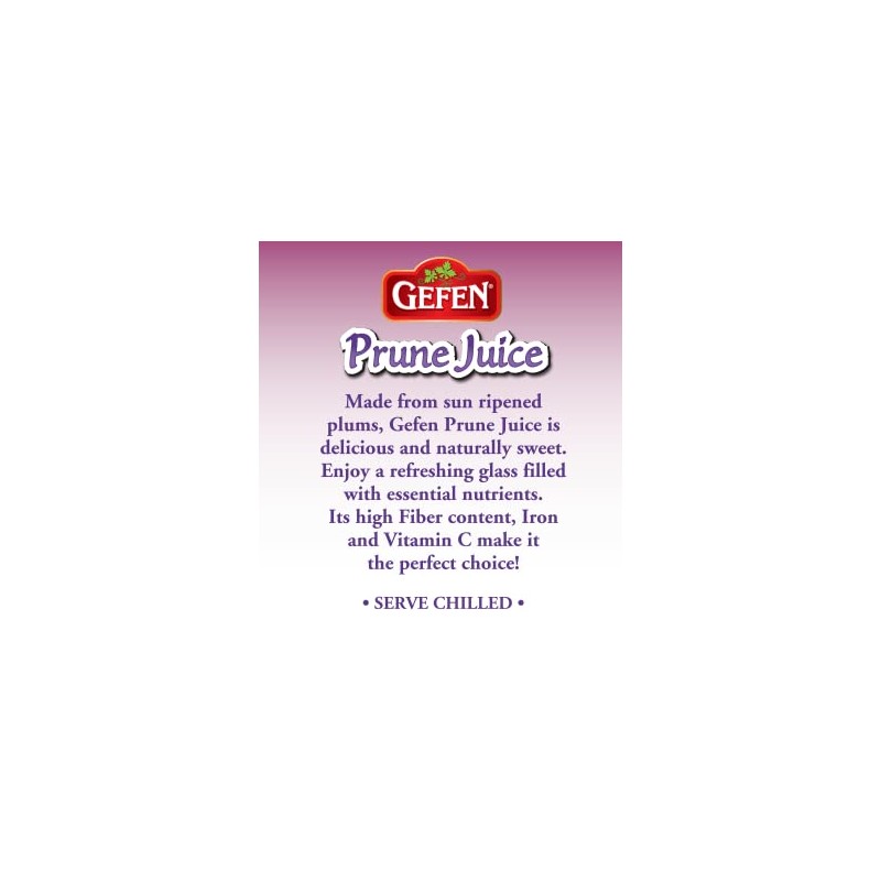 Gefen All Natural Prune Juice 32oz (2 Pack) Not from