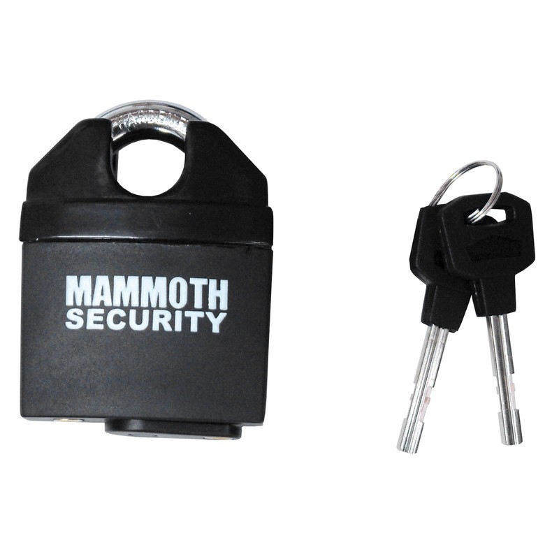 Mammoth Closed Shackle Padlock Hardened Steel Pin 62mm Body Motorcycle