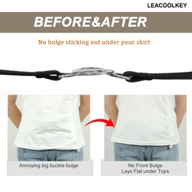 LEACOOLKEY Women's Men's Skinny Elastic Waist Belt Stretchy Thin Belt for Dress Jeans, B-Black+Coffee+Khaki+Blue
