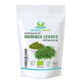 Herbal Magic's Organic Moringa Leaf Powder Raw and Pure Whole Leaves,Green Superfood for Smoothies, Shakes, Baking, Free from Preservatives- You Will get 200g (Pack of 1)