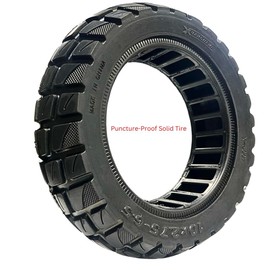 Size 10x2.75~70/65-6.5 Airless Solid Scooter Tire – Never Flat, Non-Puncture Tubeless Replacement for Max3, Evercross H5, Hover, and More