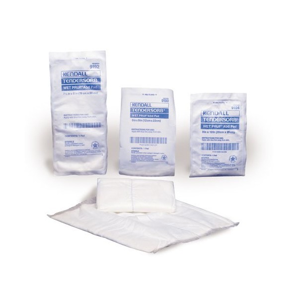 Covidien 9192A Sterile Wet-Pruf Abdominal Pads , Box, 18, Pads,