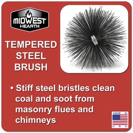 Midwest Hearth Wire Chimney Cleaning Brush (10-Inch Round)