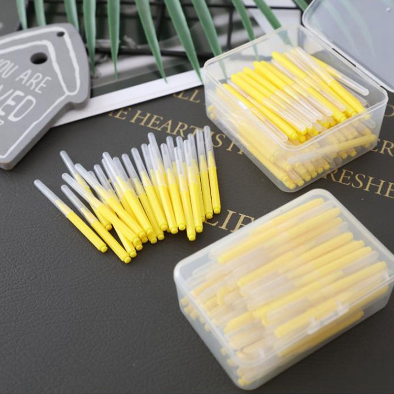 40pcs Dental Interdental Brushes for Braces 0.4mm Ultra Fine Soft