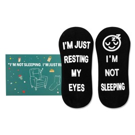 ModernStyle Birthday Christmas Gifts for Dad Men Husband Grandpa Women Grandma idea I‘m Not Sleeping I’m Just Resting My Eyes Funny socks