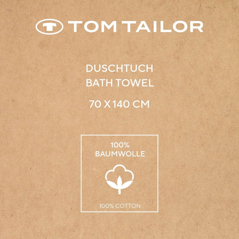 Tom Tailor Bath Towel, 70 x 140 cm, 100% Cotton/Terry