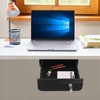 Lockable Under Desk Sliding Storage Drawer - Black, 13'