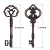 Gutapo 20 PCS Antique Copper Finish Skeleton Keys Rustic Steampunk