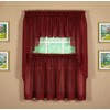 Today's Curtain Emelia Original Voile Tier Pair 30", Burgundy, 60"