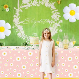 4 Pack Daisy Tablecloth Daisy Flower Table Cloth Groovy Party Tablecloth Daisy Themed Table Covers Flower Birthday Party Table Cloth for Summer Beach Pool Party Supply 51 x 86 Inch