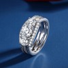 VAXOJEL Moissanite Rings for Women Wedding Set 2.3CTTW 3 Stone