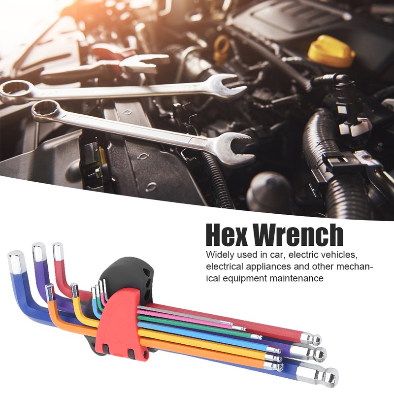 Lengthened Type Flat End Hex Wrench Set Socket Head Wrench