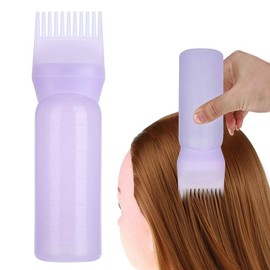 Botella Aplicadora de Tinte para el Cabello con Peine, 160 ml, Botella de Tinte con Escala Graduada, Aplicador de Color y Champú, Herramienta Profesional para Teñido de Raíz y Cabello