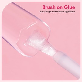 Makartt Super Strong Nail Glue for Press ons: Acrylic Nail Tips-Fake Nails-Salon Quality, Brush On, Quick Dry, Easy Application Durable & Long-Lasting Fast Glue False Nails, Hema Free