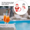 10Pcs Christmas Straw Covers Caps Cartoon Soft Silicone Christmas Straw