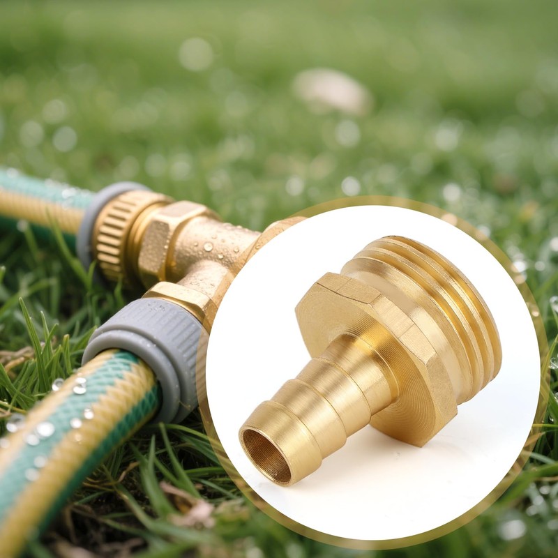BOXOB 2pcs Solid Brass 1/2" PEX Barb to 3/4" GHT
