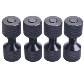 CNRAQR 1-1/8" Two Hole Pins 6061 Aluminum Lightweight Construction 2 Hole Flange Alignment Pin with Anodized Oxide Black Finish 4Pcs
