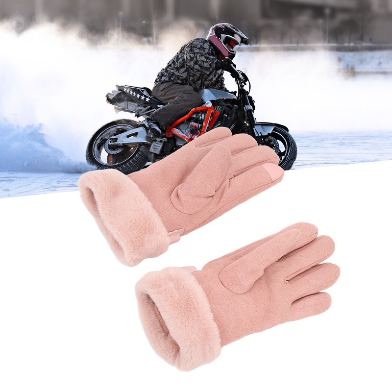 Pink USB Heating Gloves Hand Warmer Touch Screen Design Adjustable