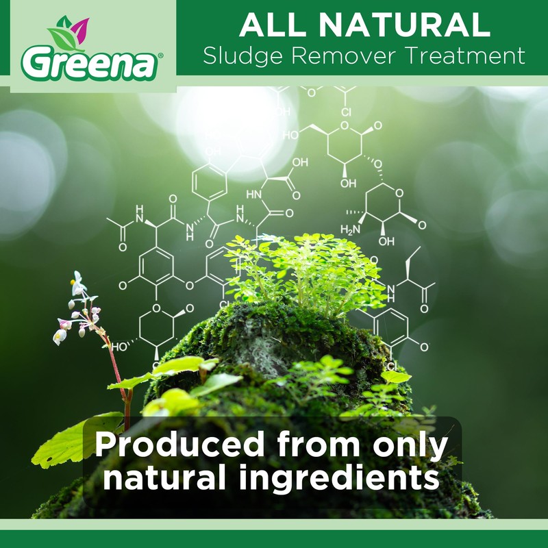 Greena® All Natural Sludge Remover - Actively consumes sludge which