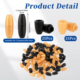 Molain Pack of 50 Break Away Safety Clasps, Plastic Bead Connectors, Bracelet Clasps, Chain Clasps for Crafts for Necklace, Bracelet, Lanyard, Jewellery, DIY Craft Making, Gold + Black