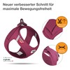 curli Dog Vest Harness with Clasp, Air Mesh, Ruby, L