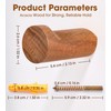 CHAUNCEY HOME Acacia Wood Wall Hooks, 4 Pack Heavy Duty