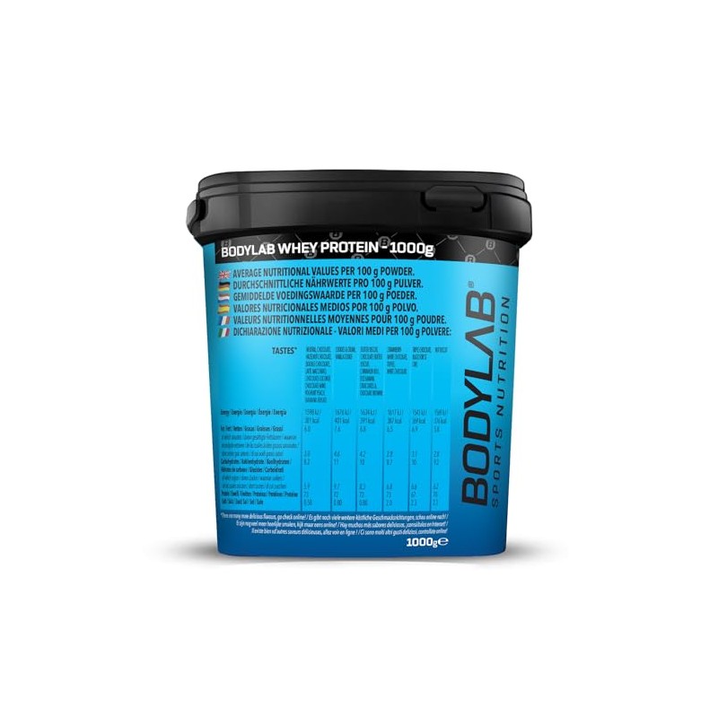Bodylab24 Whey Protein Pulver, Pfirsich-Joghurt, 1kg