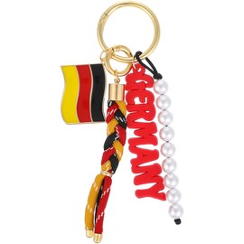 Llavero con bandera de la Copa del Mundo Dijes de bandera para cartera de llave de coche Trajes patrióticos accesorios de espíritu de equipo