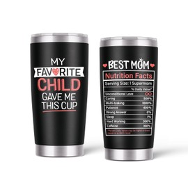 Gifts for Mom from Daughter Son - Mothers Day Present for Mom Wife - Birthday, Christmas Gift Ideas for Moms - Gift for Mama, Moms, Mother from Kids - 20 Oz Stainless Steel White Tumbler