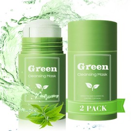 PAINISTIC Green Tea Clay Mud Face Mask - Green Tea Skin Care for Removes Blackheads, Pore Cleansing Tea Clay Facial Mask, Deep Cleansing for All Skin Types (2 PCS)