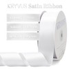 KRYVUS Double Faced 1-1/2" White Polyester Satin Ribbon Continuous 50
