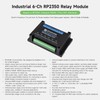 Waveshare Industrial 6-Channel RP2350 Relay Module, Onboard RS485 / Pico