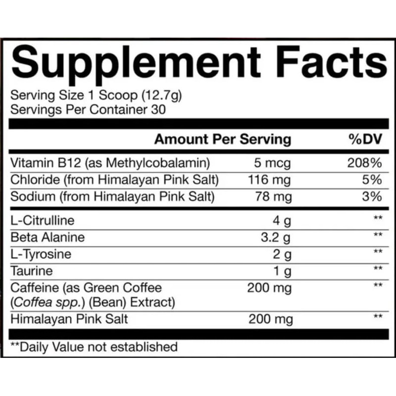 Raw Cbum Essential Pre Workout Pre Entrenamiento 30 Servicios Sabor