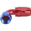 Full Flow Swivel Hose End Fitting, 90 Degree, Red/Blue -12