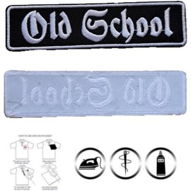 Old School Embroidered Iron on Sew on Patch | Biker Patch Sew on / Iron on | MC Stickers for Motorcyclists | DIY